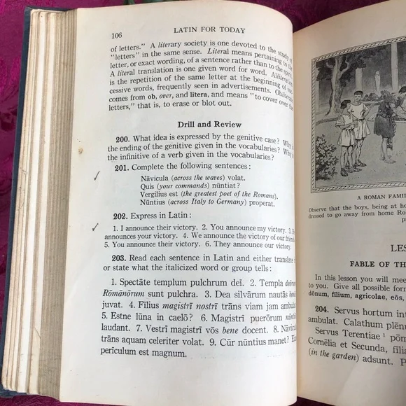 1928 Vintage Book: Latin for Today First Year Course by Gray and Jenkins - Picture 9 of 10